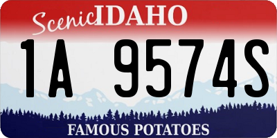 ID license plate 1A9574S