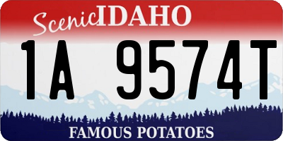 ID license plate 1A9574T