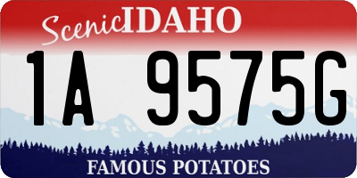 ID license plate 1A9575G