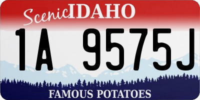 ID license plate 1A9575J