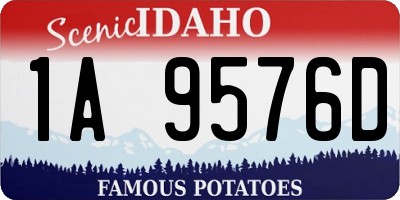 ID license plate 1A9576D