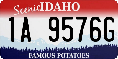 ID license plate 1A9576G