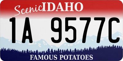 ID license plate 1A9577C
