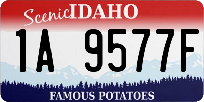 ID license plate 1A9577F