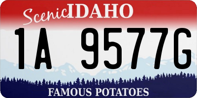 ID license plate 1A9577G