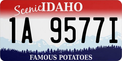 ID license plate 1A9577I
