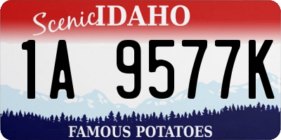 ID license plate 1A9577K