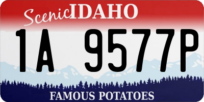 ID license plate 1A9577P