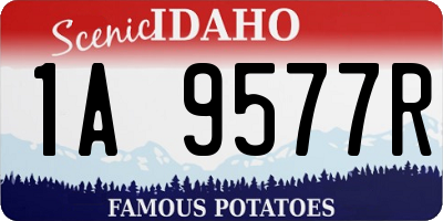 ID license plate 1A9577R
