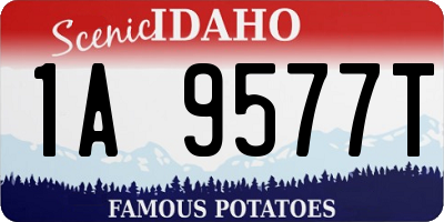 ID license plate 1A9577T