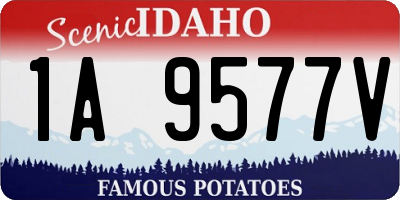 ID license plate 1A9577V