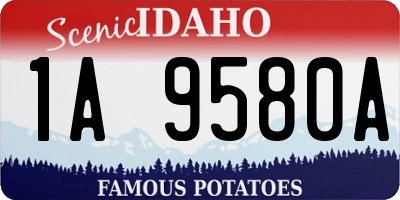 ID license plate 1A9580A