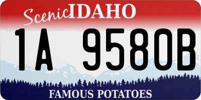 ID license plate 1A9580B
