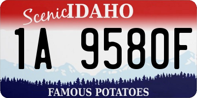 ID license plate 1A9580F