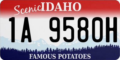 ID license plate 1A9580H