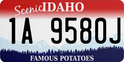 ID license plate 1A9580J