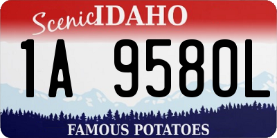 ID license plate 1A9580L