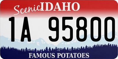 ID license plate 1A9580O