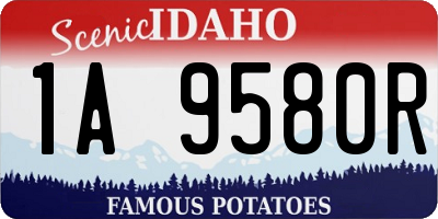 ID license plate 1A9580R