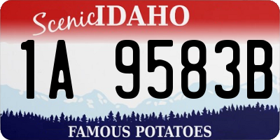 ID license plate 1A9583B