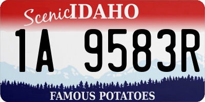ID license plate 1A9583R
