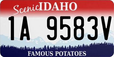 ID license plate 1A9583V