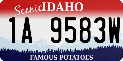 ID license plate 1A9583W