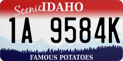 ID license plate 1A9584K