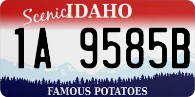 ID license plate 1A9585B