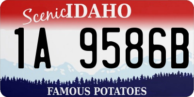 ID license plate 1A9586B
