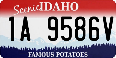 ID license plate 1A9586V