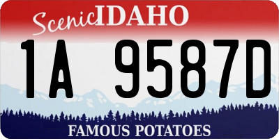 ID license plate 1A9587D