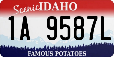 ID license plate 1A9587L