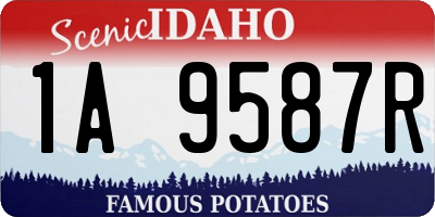ID license plate 1A9587R
