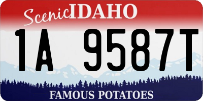 ID license plate 1A9587T