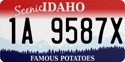 ID license plate 1A9587X