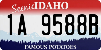 ID license plate 1A9588B