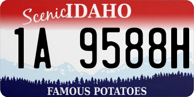 ID license plate 1A9588H