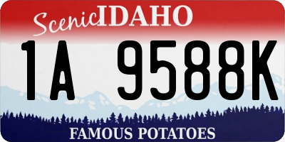 ID license plate 1A9588K