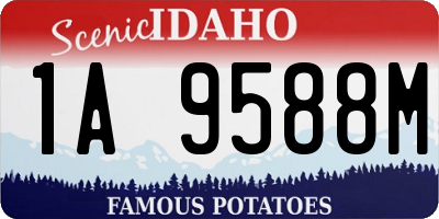 ID license plate 1A9588M