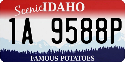 ID license plate 1A9588P