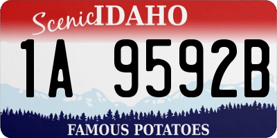 ID license plate 1A9592B