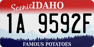 ID license plate 1A9592F
