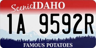 ID license plate 1A9592R