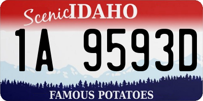 ID license plate 1A9593D