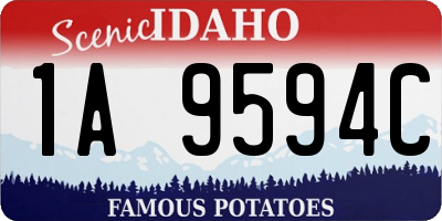 ID license plate 1A9594C