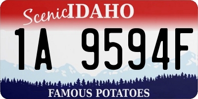 ID license plate 1A9594F