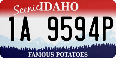 ID license plate 1A9594P