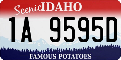 ID license plate 1A9595D