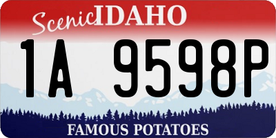 ID license plate 1A9598P
